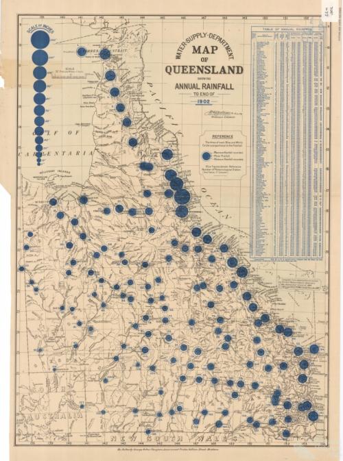 Annual rainfall, 1902 Queensland Historical Atlas